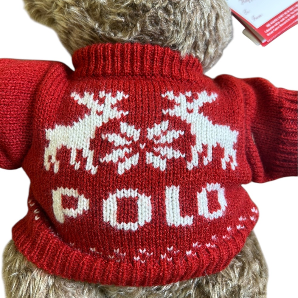 NWT VTG 1998 Ralph Lauren PoloPosable Teddy Bear Holiday Ralph Lauren Christmas - Picture 4 of 15